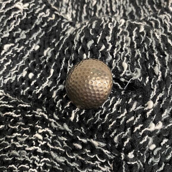 BCBGMAXAZRIA Black White Heather Single Button Heavyweight Cardigan Sweater M - Picture 6 of 10